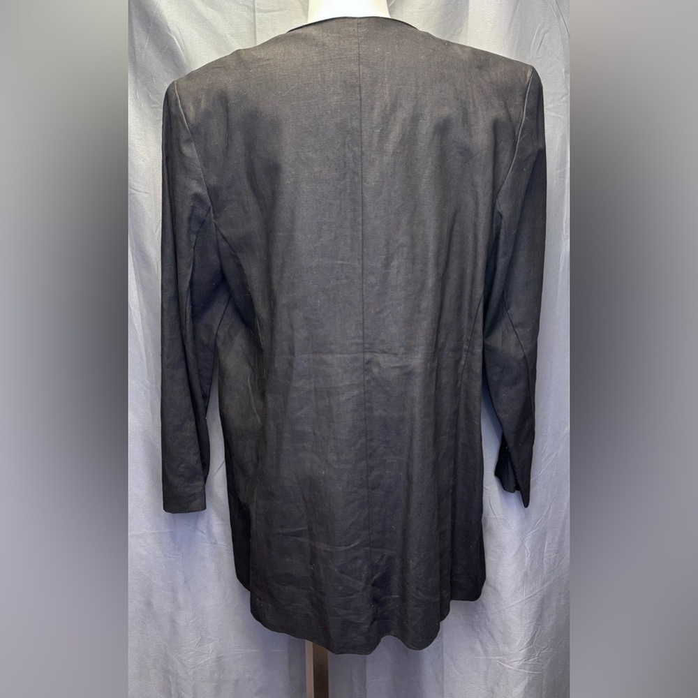 Cervelle Vintage 80s Cervelle Women's No Collar Plunging Neckline Blazer Size L - Picture 3 of 8